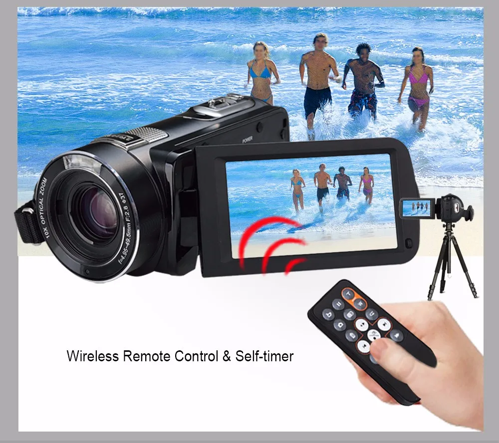 Hdvz80 Supports Remote Control Functions Wide Angle Attachments