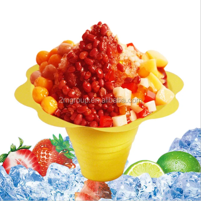 Amazon Hot Sale 2021 Flower Plastic Ice Cream Cup Cone Shaved Ice Cup