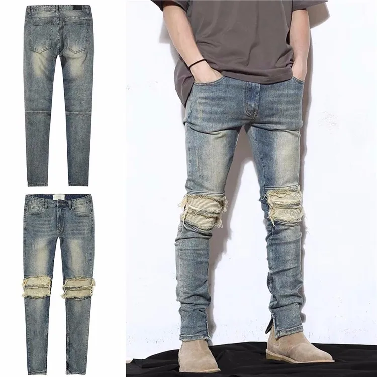 Mens Blue Crystal Rhinestone Trim For Denim Damage Jeans For Men Distressed  Patches From Yu5644, $28.94 | DHgate.Com