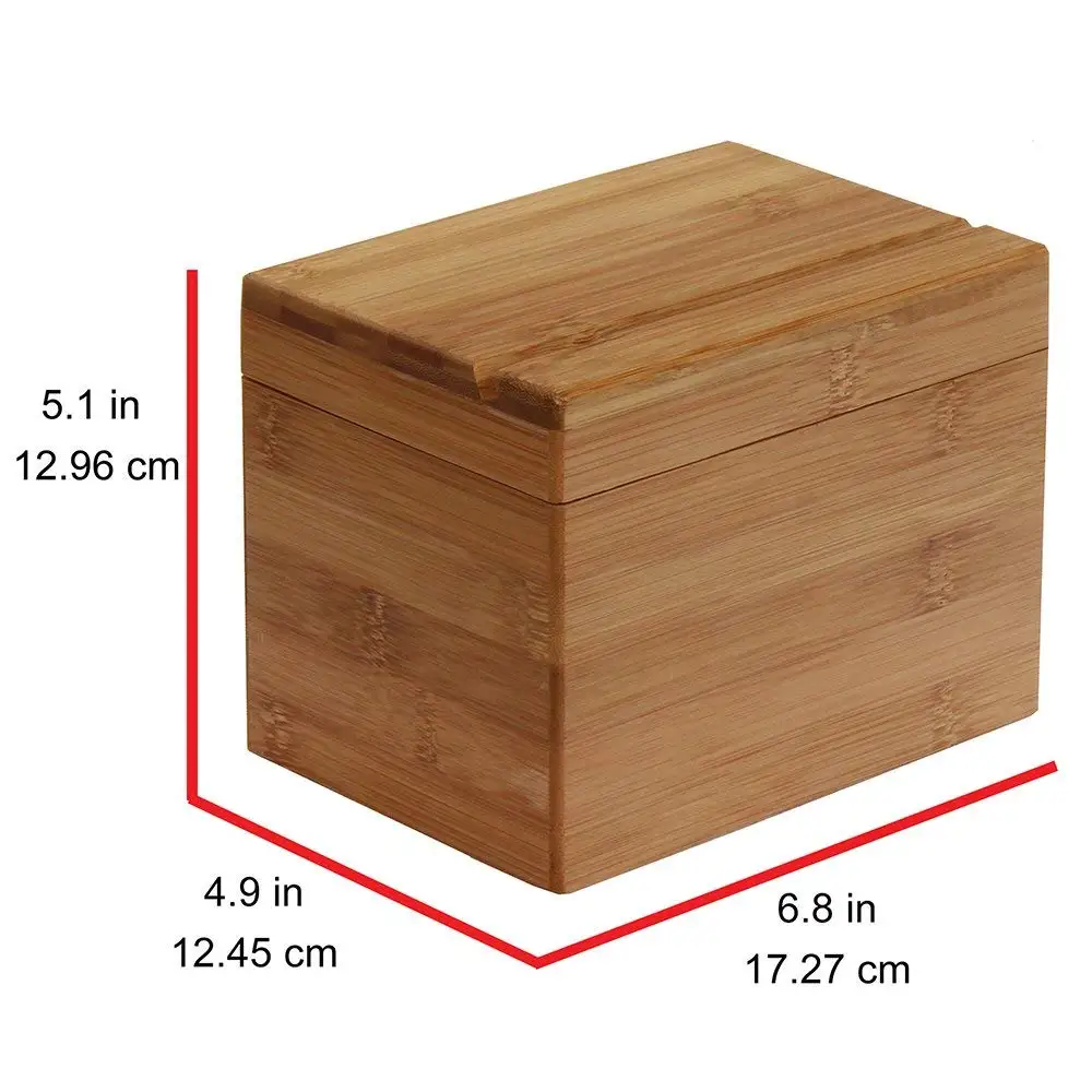 Natural Bamboo Recipe Unfinished Wooden Boxes Wholesale Buy