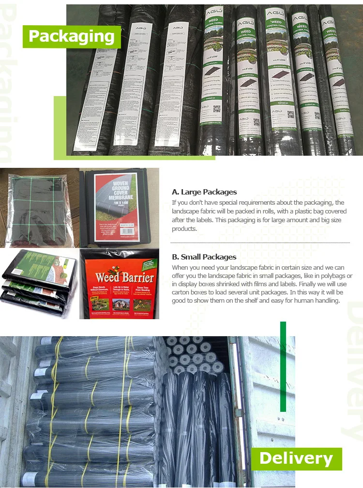 90gsm black PP woven plastic weed mat for agriculture ground cover products