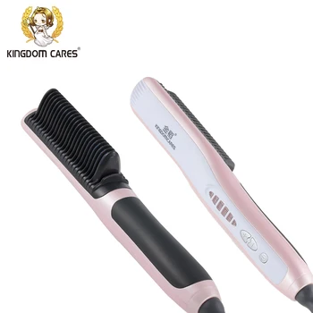 Zig Zag Cordless Flat Irons Hair Straightener With Comb Wireless Hair ...