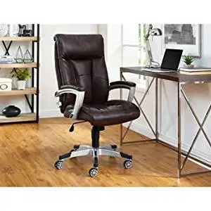 Buy Alain Office Brown Bonded Leather Chair With Sealy Posturepedic Memory Foam In Cheap Price On Alibaba Com