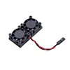 Dual Fan cooling Raspberry Pi 3 B Plus model cooler copper heatsink double fans housing raspberry pi case cooler peel