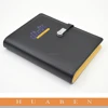 2017 pu leather notebook with usb flash drive diary with USB band usb notebook