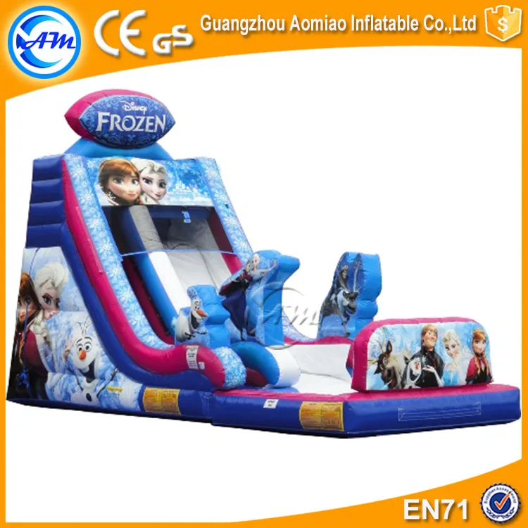 Giant Inflatable stair kids sliding toys frozen snow water slide with detachable pool 