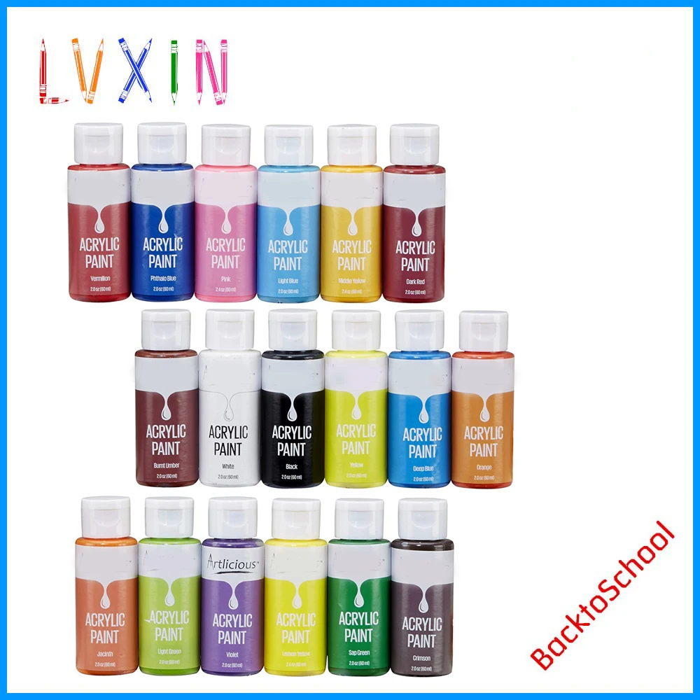59ml 2ounce Assorted Colors Acrylic Paint Set Buy Acrylic Paint