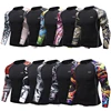 Wholesale Long Sleeve Sublimation Shirt Printing Rash Guard For Sport Men Surfing