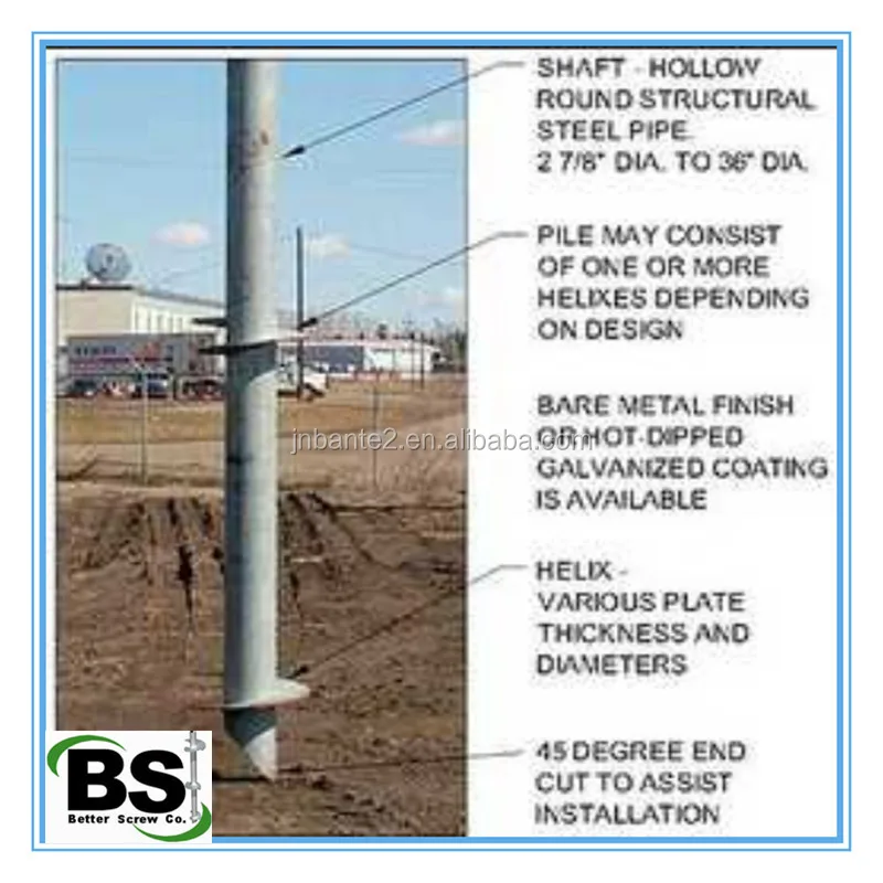 Basement Repairs Helical Anchors 4-1/2 inch Round Shaft
