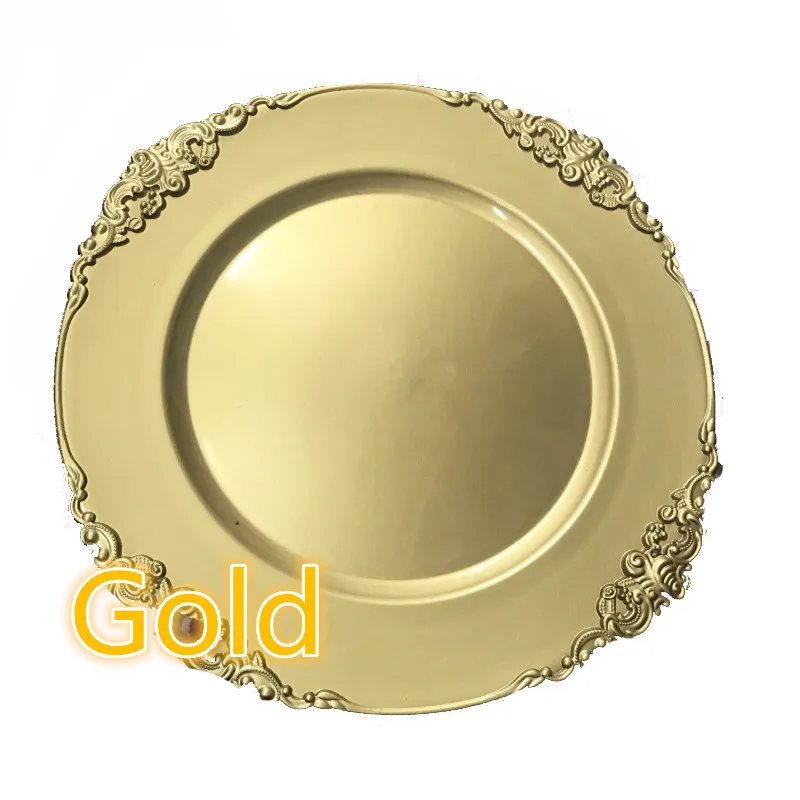 Pz21080 Wholesale Weight Cheap Plastic Charger Plates For Wedding Party