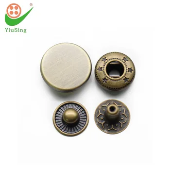 Whosale Custom Clothing Snap Metal Brass Press Snap Button For