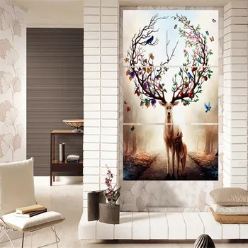 Modern Framed Wall Art Decor Abstract Canvas Poster Hd Printed 3 Piece Dream Forestk Painting Deer Flower Antler Pictures Buy Framed Wall Art Pictures Of Abstract Paintings Canvas Posrter Product On Alibaba Com