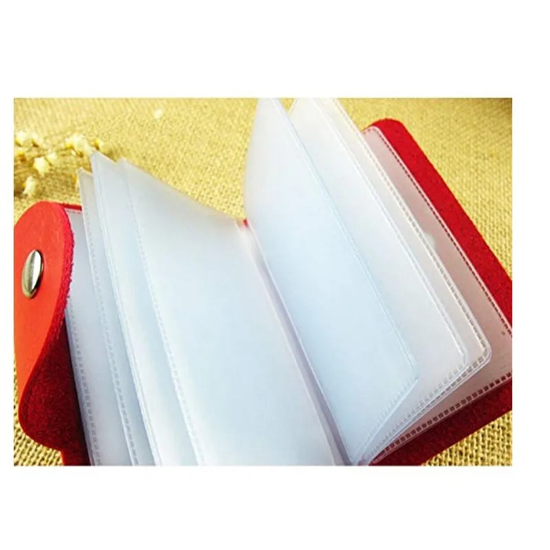 Oempromo folding leather square business card holder