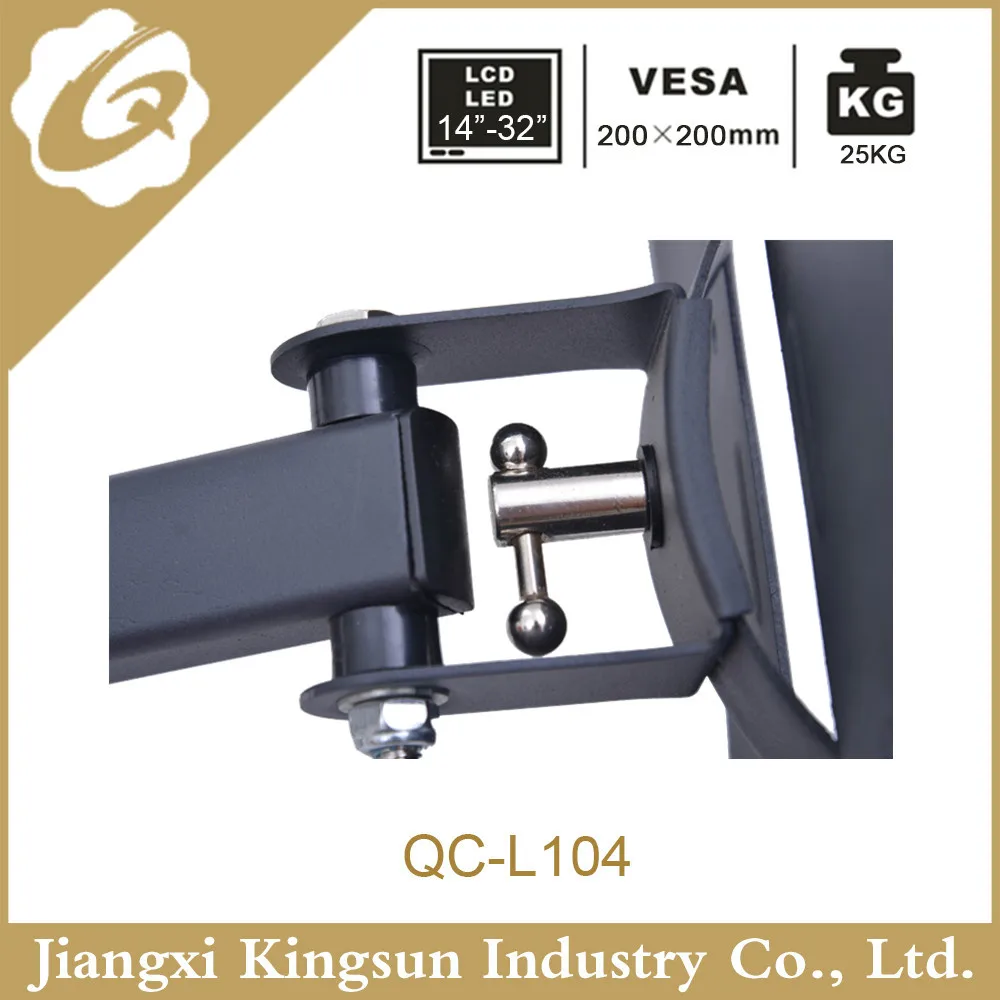Soporte de montaje en pared de TV Delgado giratorio 14 de a 37 pulgadas