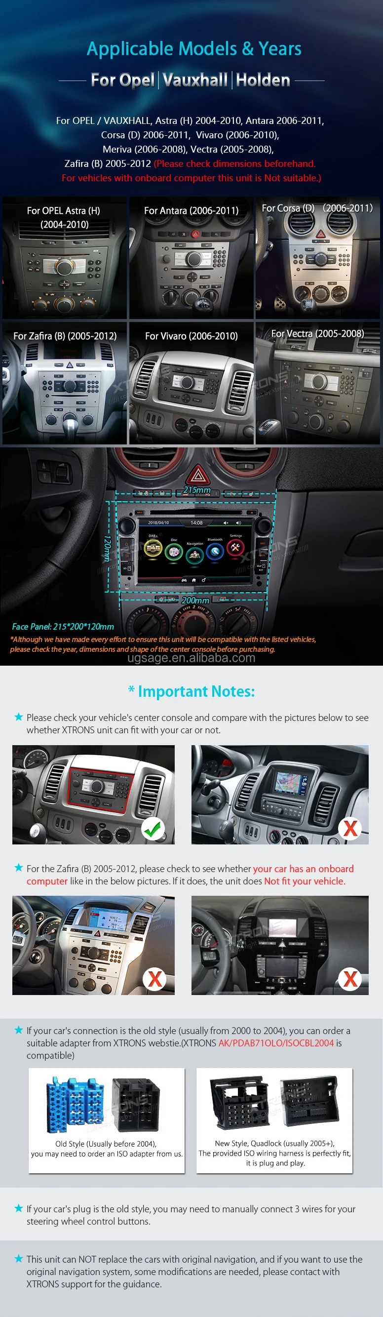 Xtrons Shenzhen 7" Head Unit Car Dvd Player For Opel Astra H/antara