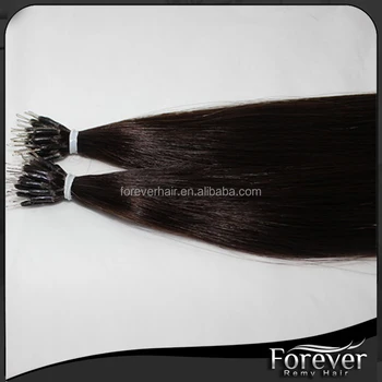 Natural Micro Links Loop Hair Extensions Thick Straight Virgin