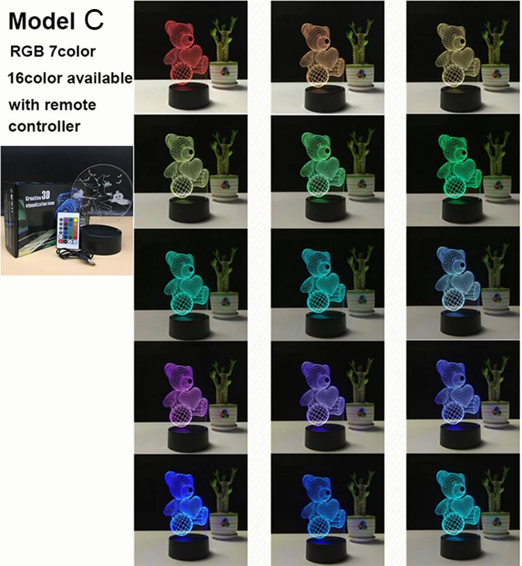 RGB Color Changing Led Night Light for Wholesaler