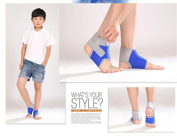 Breathable Adjustable Compression Ankle Foot Support Injury Protection Child Ankle Braces for Kids.jpg
