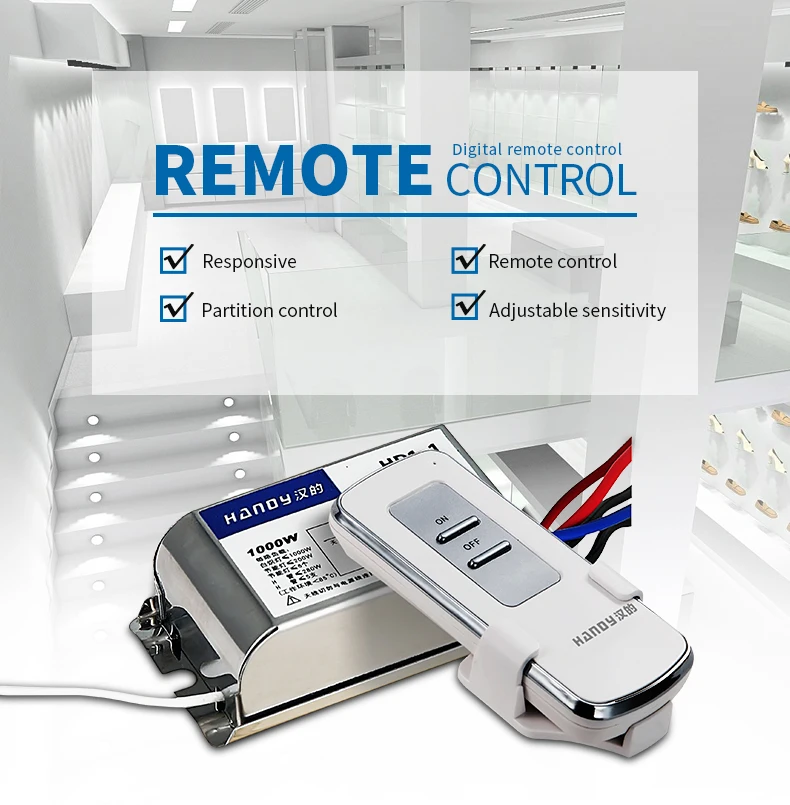 Smart Home System Light Digital 1 Channel Remote Control Switch With