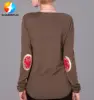 Beautiful Elbow Patch Round Neck Cashmere Sweater with Flexible MOQ