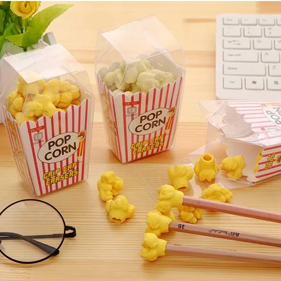 set de 7 unidades Gomas de borrar Iwako forma de snacks