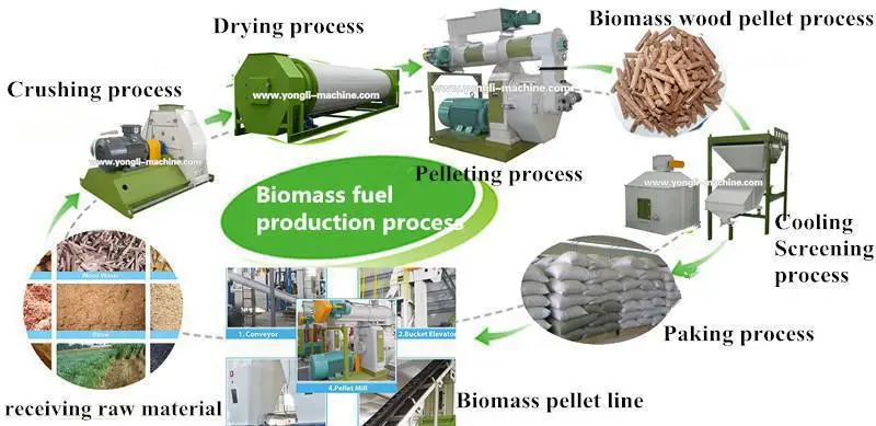 Wood pallet/Woodchips/Paper Pulp/Biomass Pellet Machine Granulator 