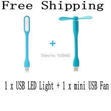 Flexible Portable Mini Fan and xiaomi USB led Light For Power Bank&Notebook&Computer summer 100% similar Original Xiaomi USB Fan
