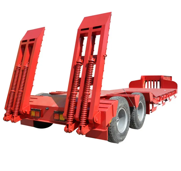 2 Axles 40 Tons Factory Price Lowbed Truck Trailer