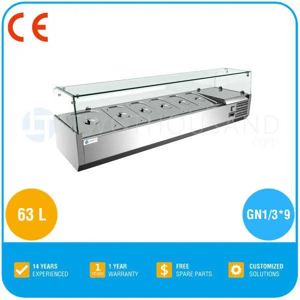 Ttmd333f1tabletop Restaurant Equipment Salad Bar Counter Refrigerator