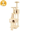 Amazon Hot Sell Sisal Natural Luxury Scratching Wooden Cat Tree For Medium or Big Cat