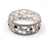 Elegant top artistic design dragonfly embossed bracelet bangle in vintage antique silver plating