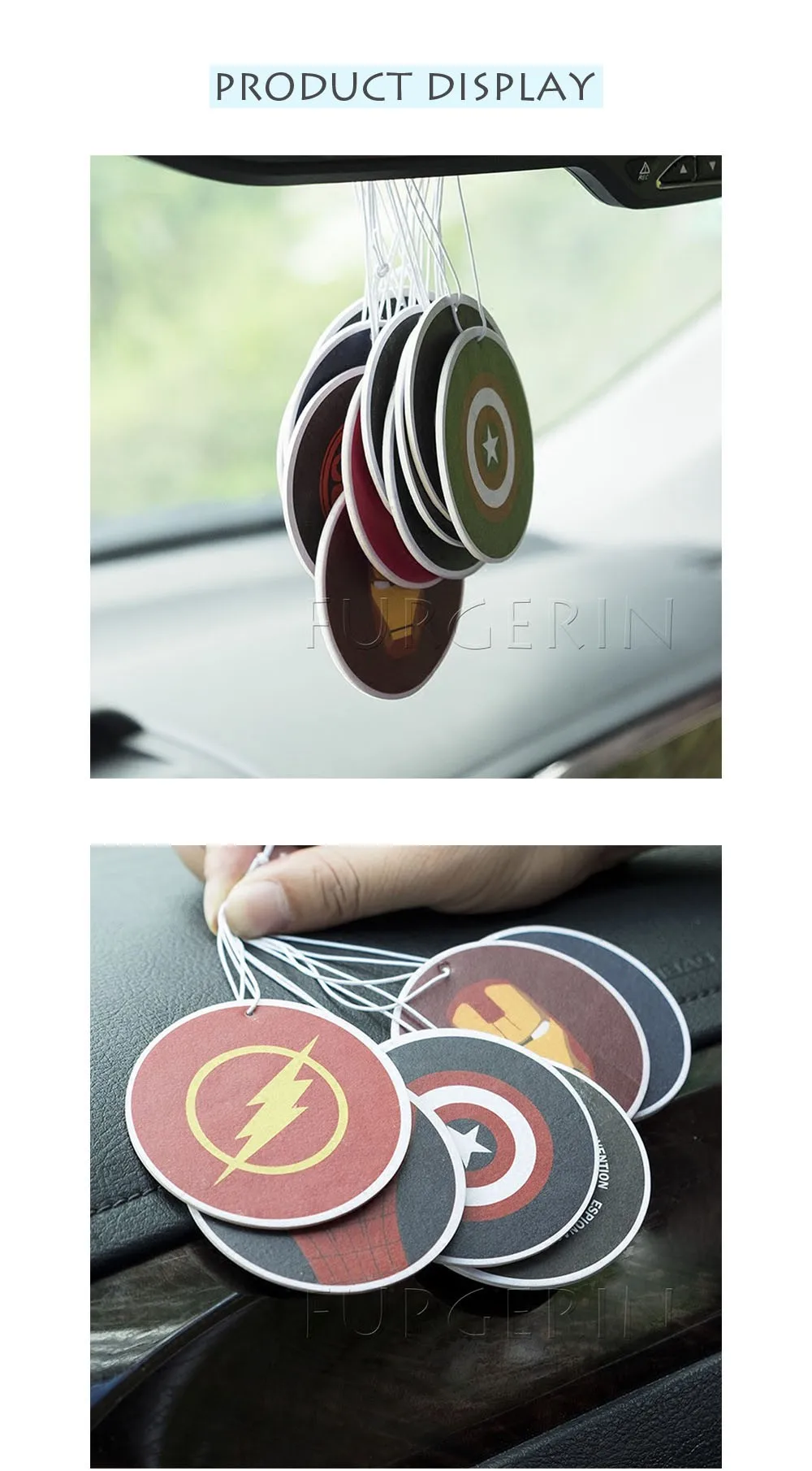 Wholesale Custom Various Scents Hanging Paper Type Car Air Fresheners Logo Printable Hanging Car