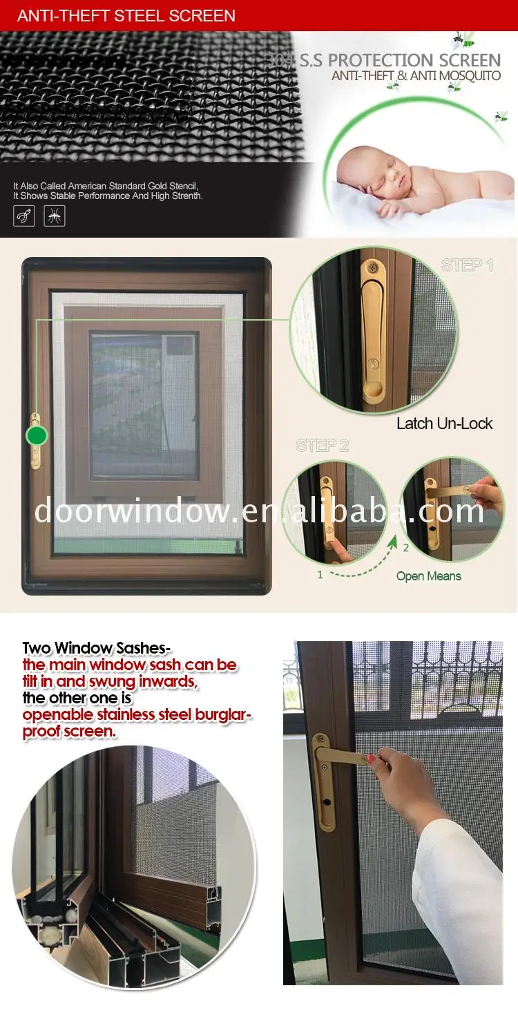 American standard aluminium tilt and turn casement window hardware aluminum profile frame