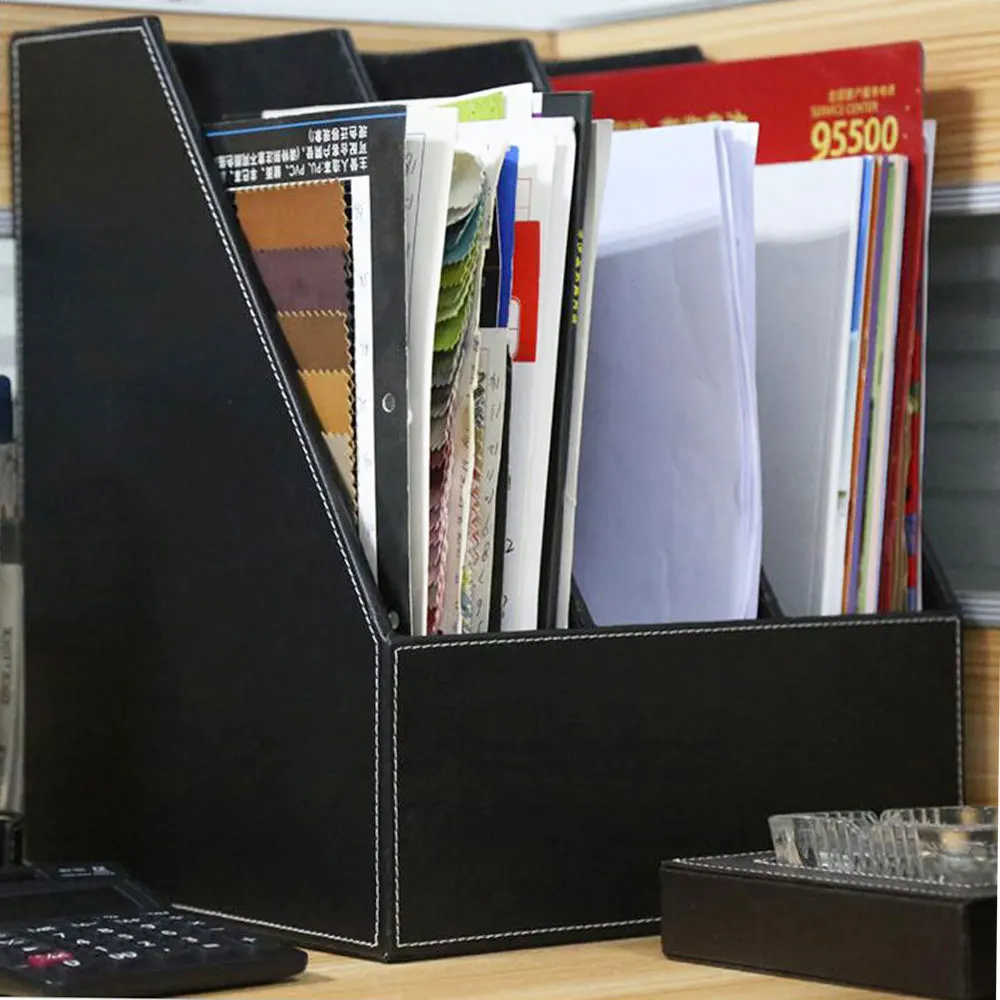 Storage Clipboard A4 Wooden File Folder / Leather Document Box / Box