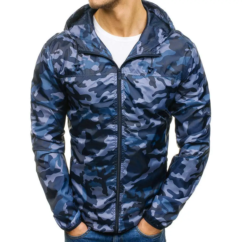 NRUTUP Sweatshirt Men, Mens Autumn Winter Zip Casual Slim Pocket Fit Hoodies Coat Camouflage Jacket