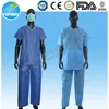 Two piece Dress Set shirt and pants Non Woven Disposable Scrub Suit