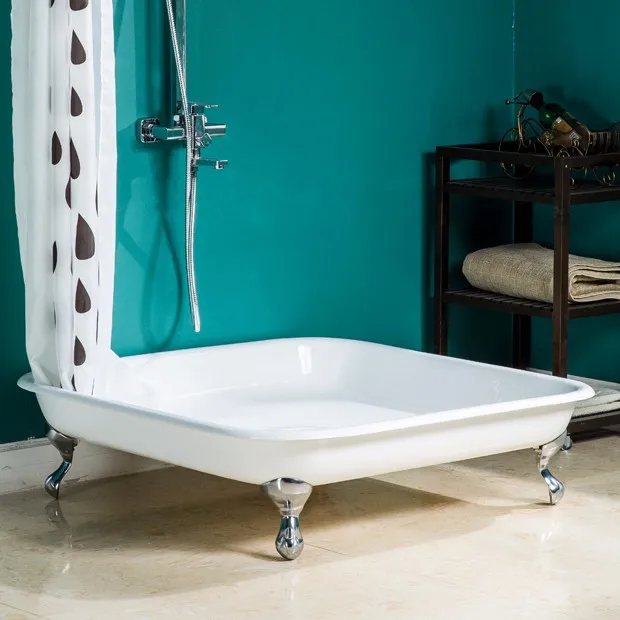 Luxurious European Free Standing Sanitary Ware Cast Iron Enameled
