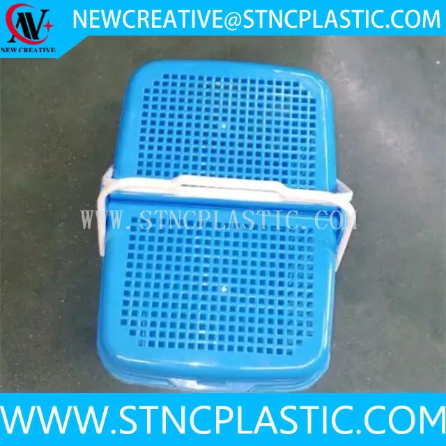 Rectangular Plastic Mesh Shopping Baskets With Two Side Lid Buy