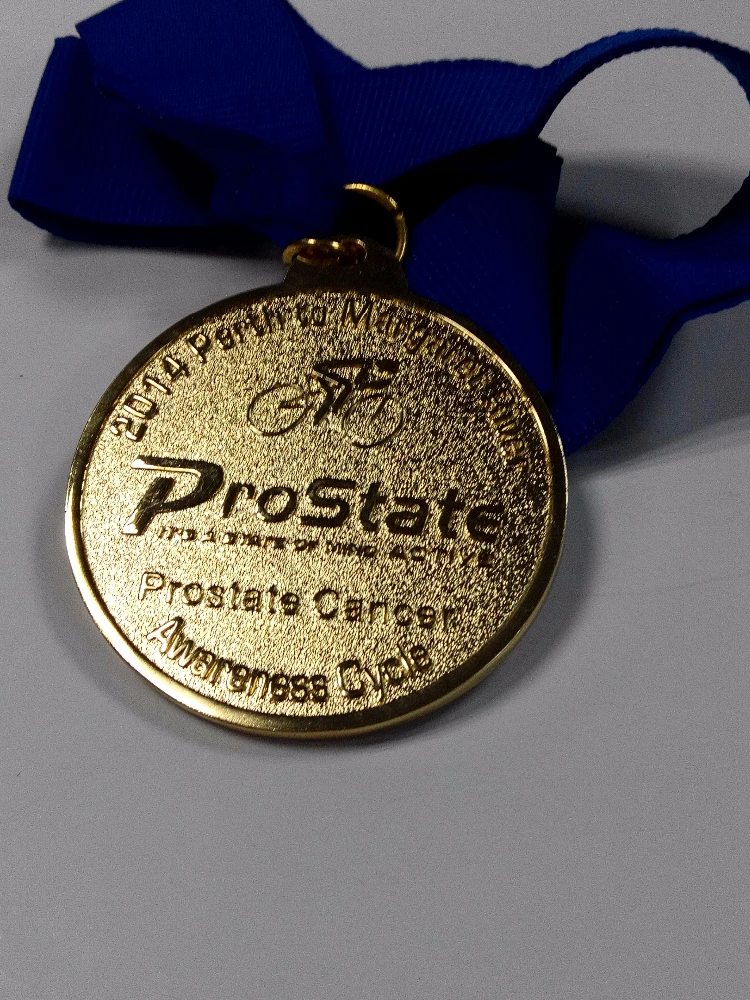 cycle sport metal award customized texture on double sides zinc