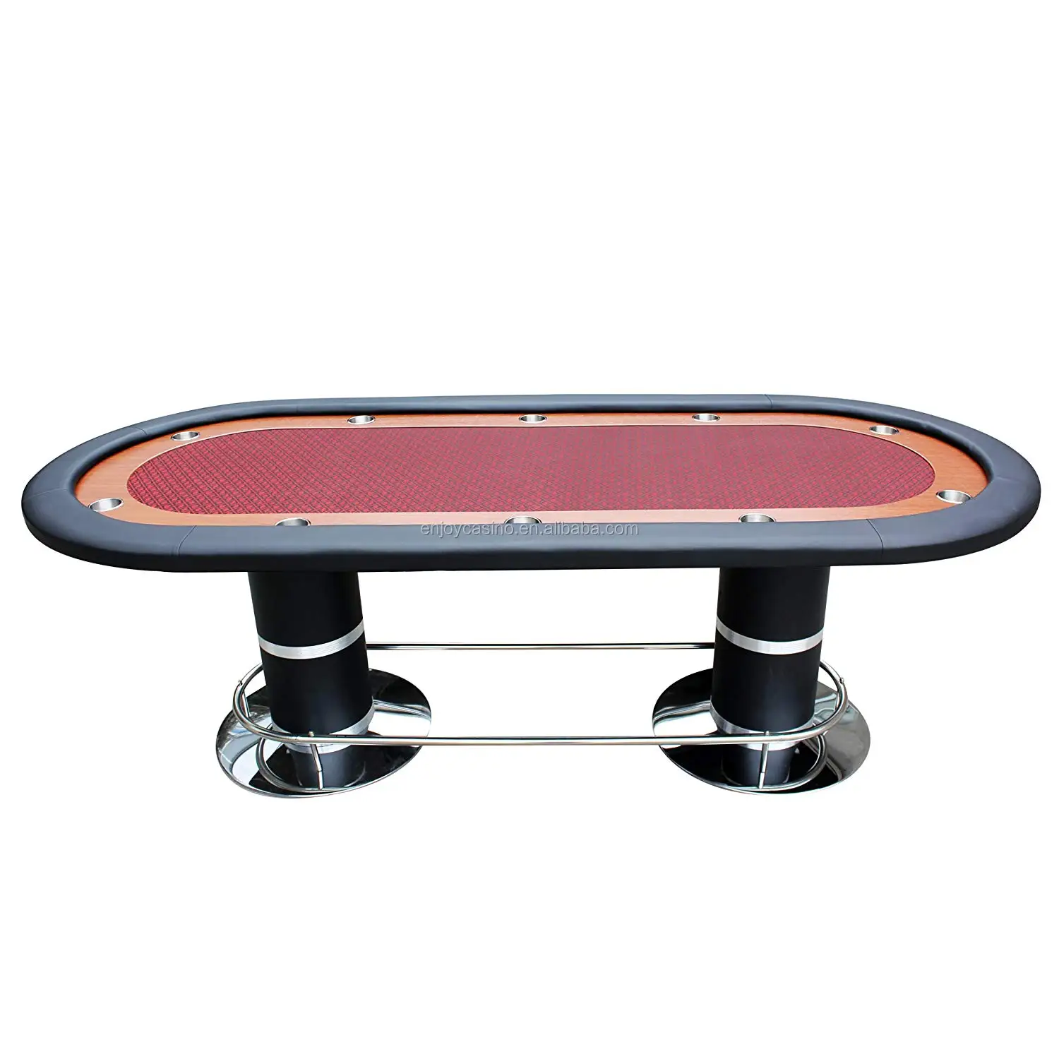 96"x48"x4" 10-player Racetrack Custom Poker Tables 