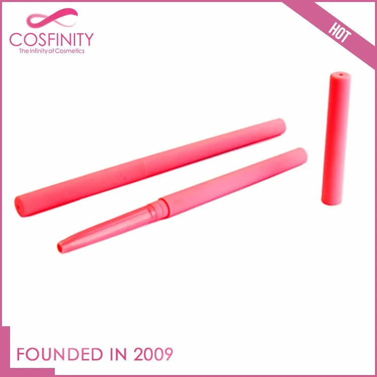 hot auto plastic cosmetic packaging eye liner tube,slim empty eyeliner pencil mechanical best eyebrow pencil tube