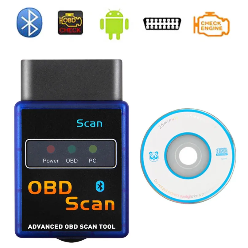 Advanced OBD2 Scan ELM327 v1.5 Bluetooth Interface Car Scanner Adapter TORQUE ANDROID Tool Android Torque