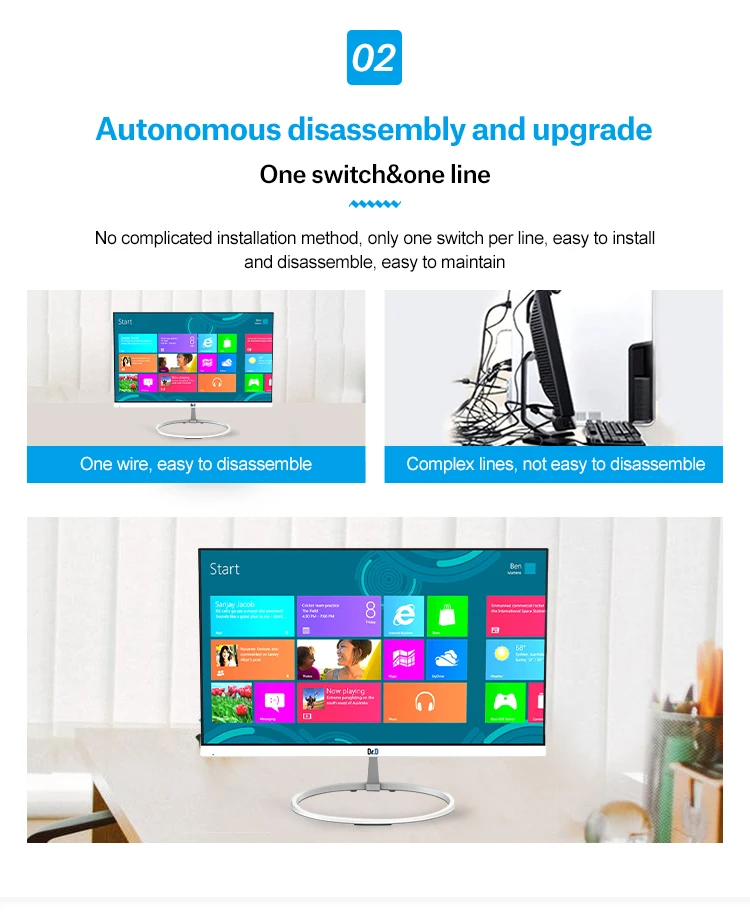 Dr.D 250nits typical brightness 21.5 Inch all in one touch desktop computer 4k