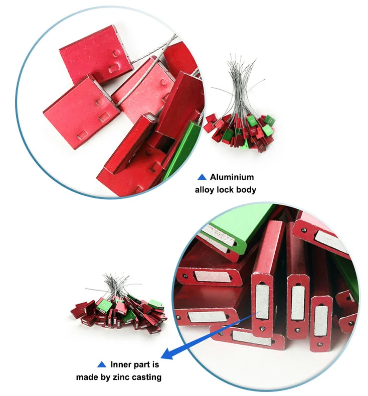 Aircraft Security Seals 1.5mm Wire Aluminum Seal Cable Lock Iso 17712