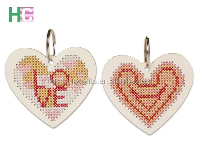 New Product Wooden Crossstitch Key Chain For Diy Buy Crossstitch
