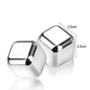 Whiskey Stones 4 Sets Stainless Steel Wine Cooling Cubes Stainless Steel Ice Cube Passed FDA