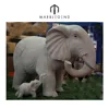 hand carved marble elephant stone sculpture