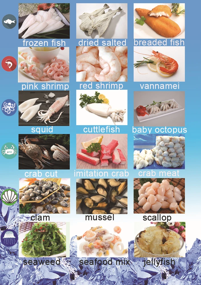 more kinds of seafood to choose