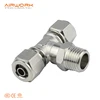 3 way elbow brass equal union tee press connection push-in t shape pipe fitting manufacturing line