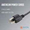Latest new model factory price UL CUL us plug extension cords 2 pin us plug power cable